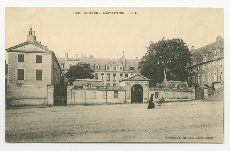 Carte postale ancienne 1026. Rennes - L' Archevêché G.F.