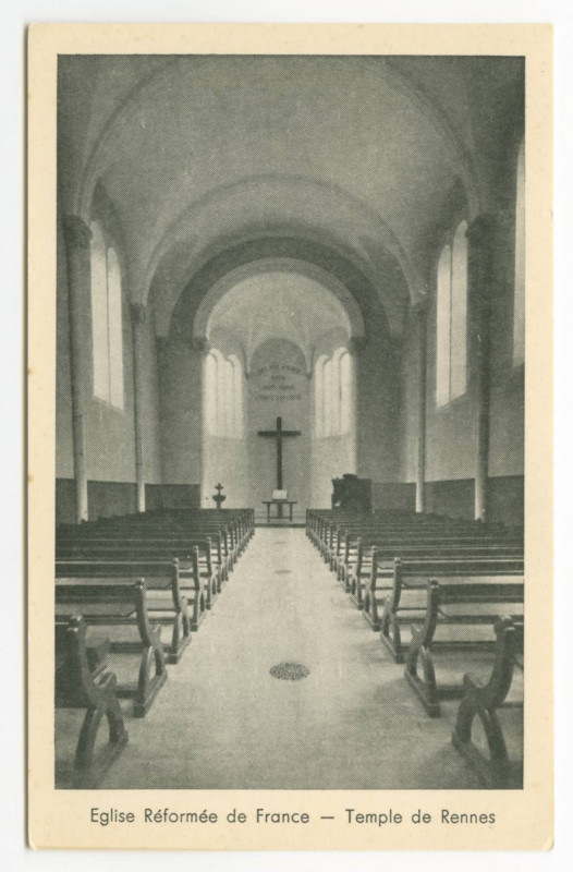 Carte postale ancienne Eglise Réformée de France - Temple de Rennes