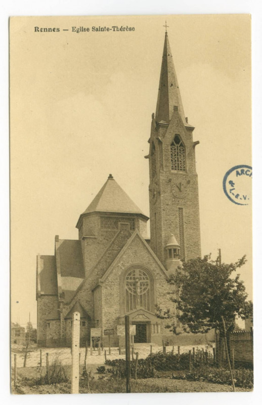 Carte postale ancienne Rennes. - Eglise Sainte-Thérèse