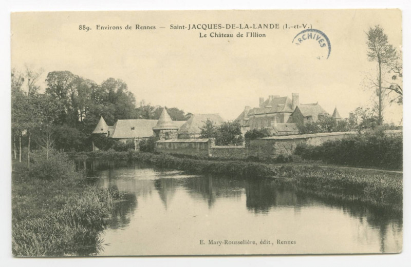 Carte postale ancienne 889. Environs de Rennes  - Saint-Jacques-de-la-Lande (I.-et-V.) Le Château de L'Illion.