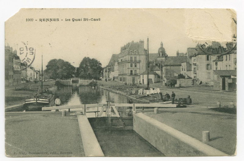 Carte postale ancienne 1009. - Rennes. - Le Quai St-Cast.