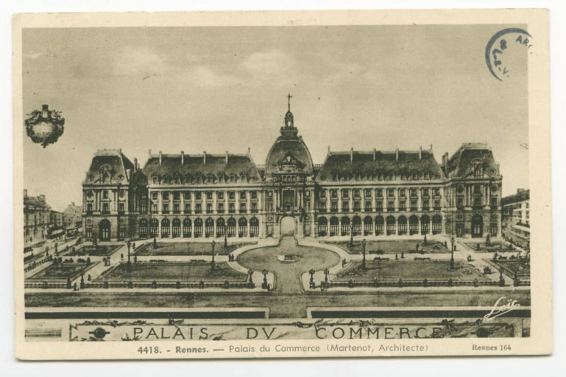 Carte postale ancienne 4418. Rennes (I.-et-V.) - Palais du Commerce (Martenot, Architecte)