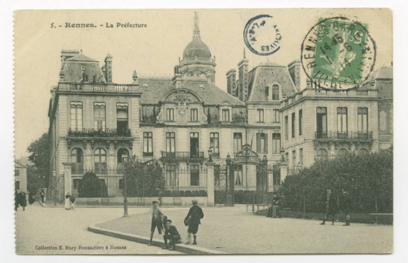 Carte postale ancienne 5 - Rennes - La Préfecture
