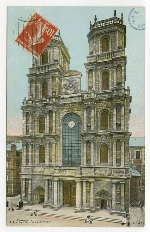 Carte postale ancienne 616. - Rennes - La Cathédrale.