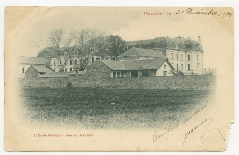 Carte postale ancienne L'Ecole Normale, vue de derrière