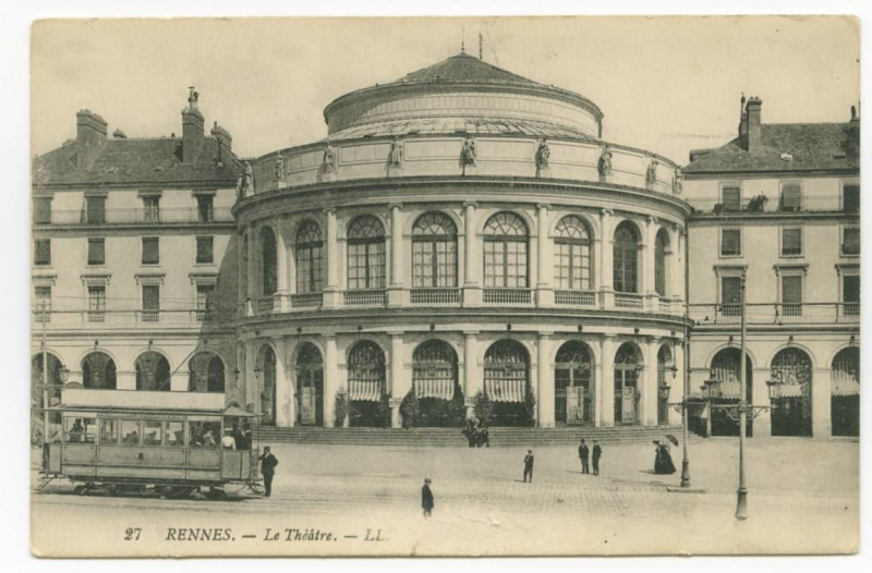 Carte postale ancienne 27. - Rennes - Le Théâtre