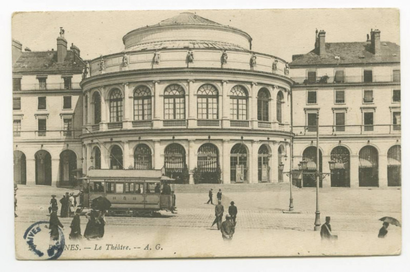 Carte postale ancienne 27. - Rennes - Le théâtre