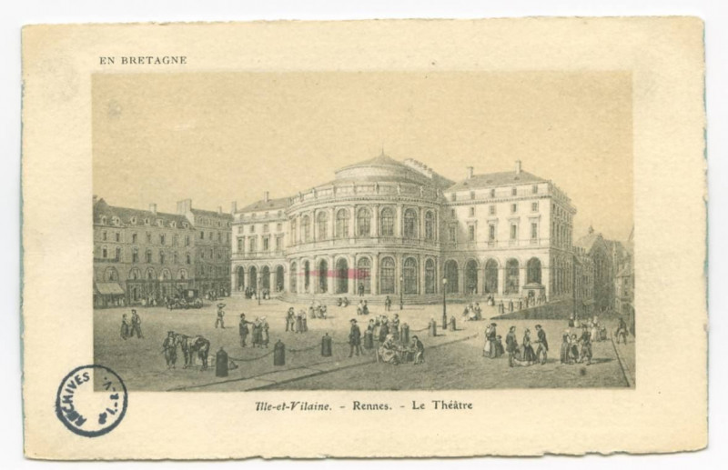 Carte postale ancienne En Bretagne - Ille-Et-Vilaine-Le Theatre