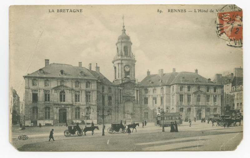 Carte postale ancienne La Bretagne - 89. Rennes - L'Hotel De Ville
