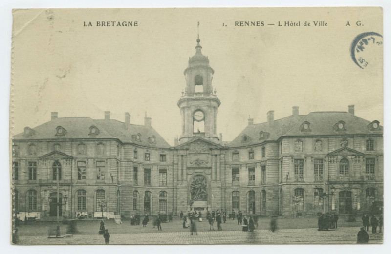 Carte postale ancienne La Bretagne.- Rennes - L'Hotel De Ville
