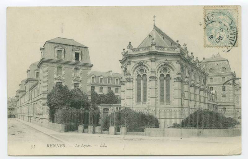 Carte postale ancienne 35. - Rennes. - Le Lycee