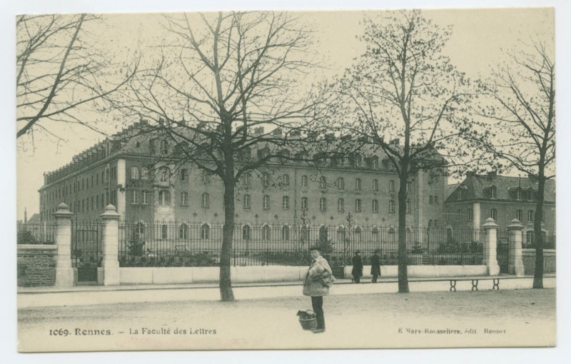 Carte postale ancienne 1069. Rennes - La Faculté des Lettres