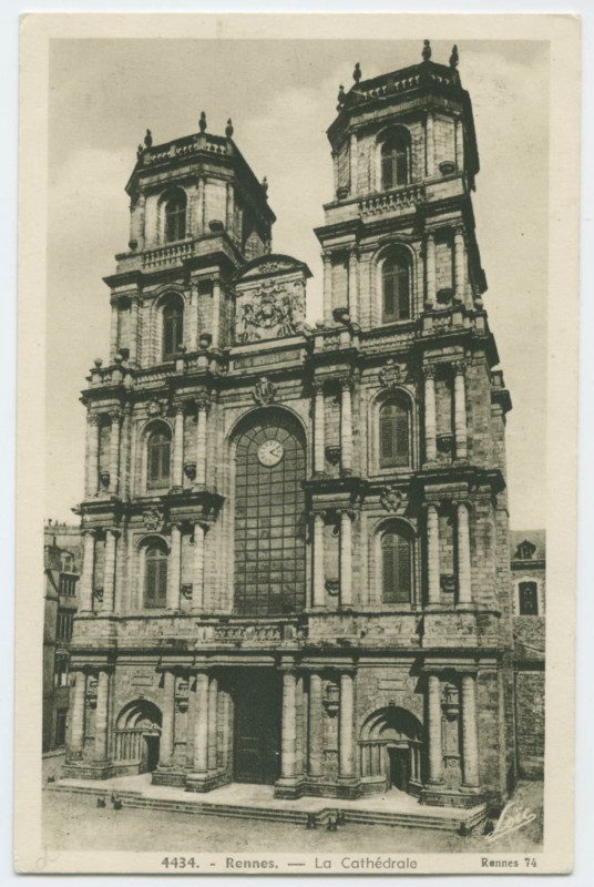 Carte postale ancienne 4434. - Rennes. - La Cathédrale