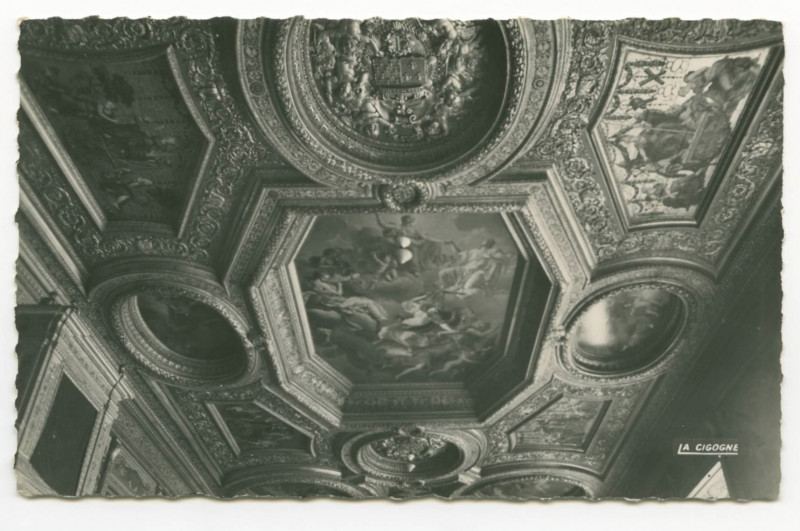 Carte postale ancienne Rennes (Ille-et-Vilaine). - Palais De Justice. Grande Salle du Parlement de Bretagne. Motifs des plafonds.