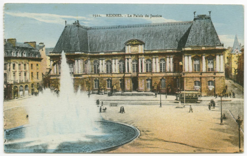 Carte postale ancienne 1511. Rennes. - Le Palais de Justice