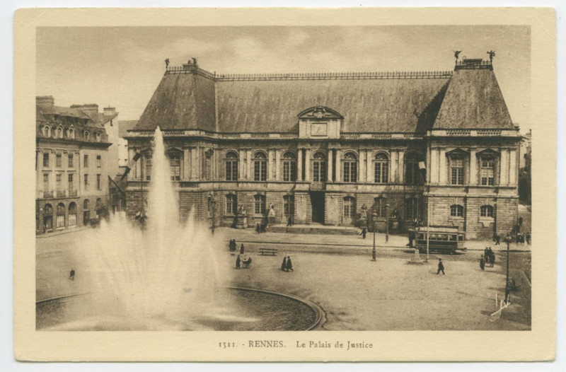 Carte postale ancienne 1511. - Rennes. - Palais de Justice. (Monument Historique)