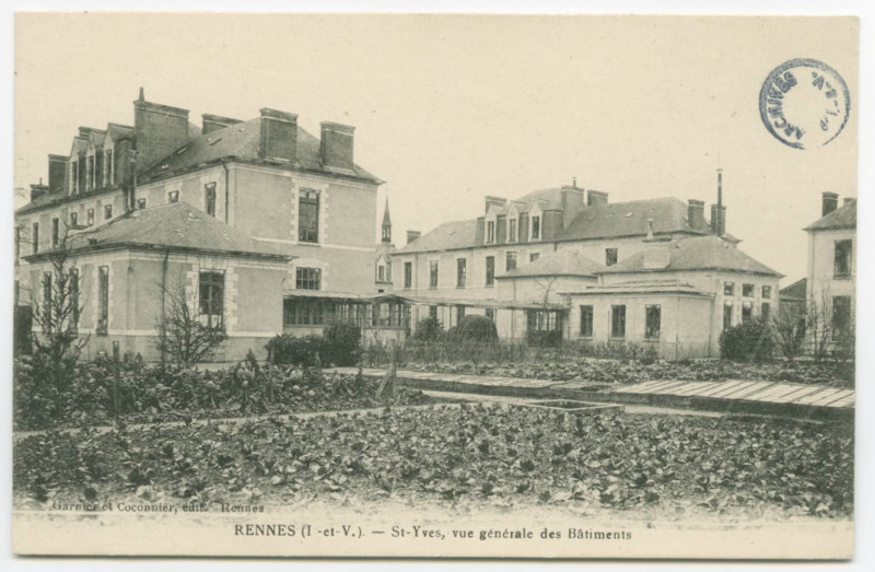 Carte postale ancienne Rennes (I-et-V.) - Saint-Yves, Vue Generale des Bâtiments.