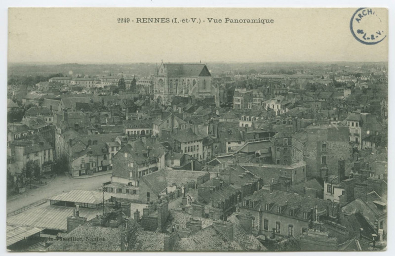 Carte postale ancienne 2249 Rennes. (I.-et-V.) - Vue panoramique