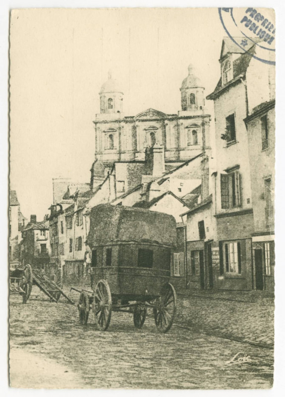 Carte postale ancienne 14 - Le vieux Rennes - Rue du Pré Botté, le Gros-Billot et La Diligence de La Guerche