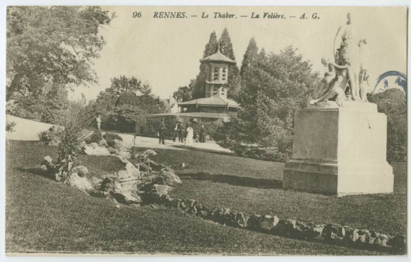 Carte postale ancienne 96  Rennes. - Le Thabor. - la Volière. - A.G.
