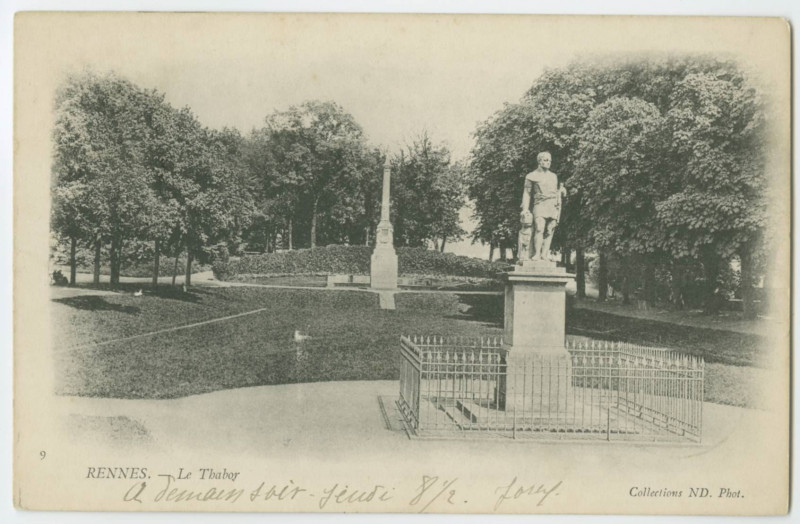 Carte postale ancienne 9 Rennes. -  Le Thabor