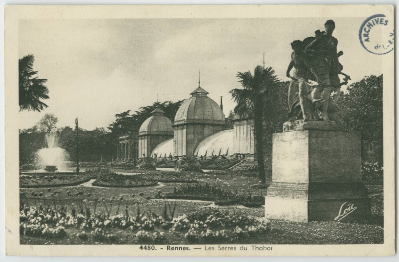 Carte postale ancienne 4480. - Rennes. - Les Serres du Thabor.
