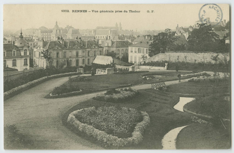 Carte postale ancienne 1002. - Rennes. - Vue Generale prise du Thabor
