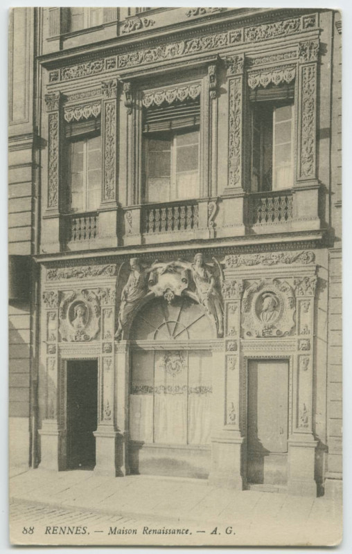 Carte postale ancienne 88. Rennes. - Maison Rennaissance.