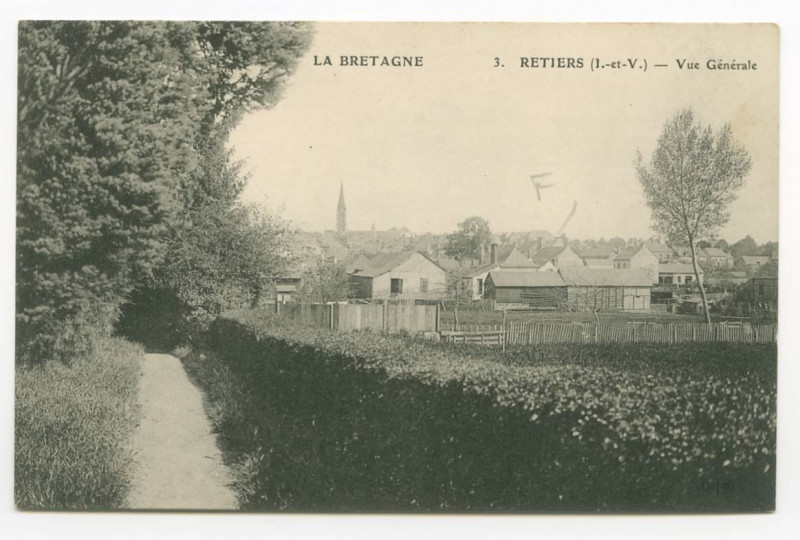 Carte postale ancienne 3 - Retiers (I.-et-V.) - Vue Generale