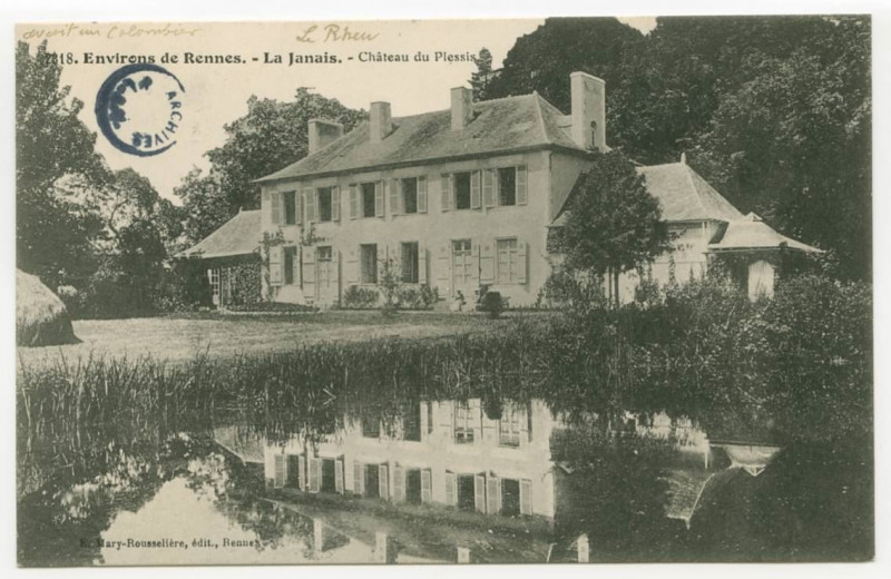 Carte postale ancienne 2218. Environs de Rennes.- la Janais.-  Château du Plessis