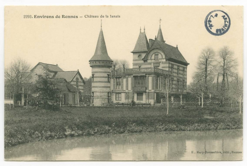 Carte postale ancienne 2292. Environs de Rennes.- Château de la Janais