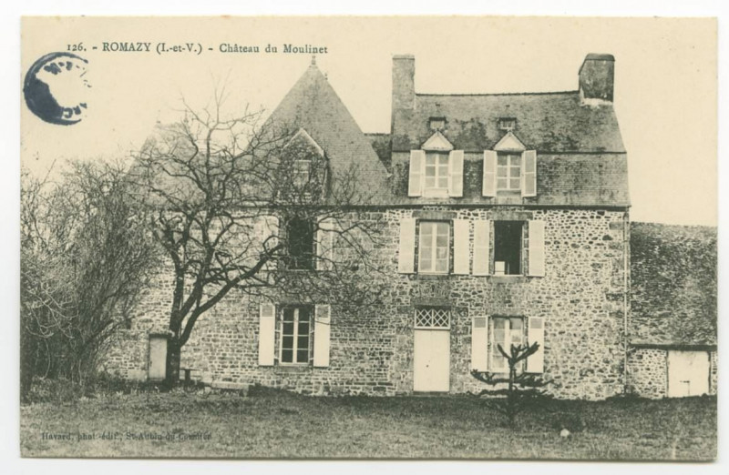 Carte postale ancienne 126. Romazy (I.-et-V.) - Château du Moulinet