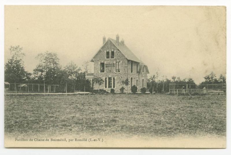 Carte postale ancienne Pavillon de chasse de Boisménil, par Romillé (I.-et-V.)
