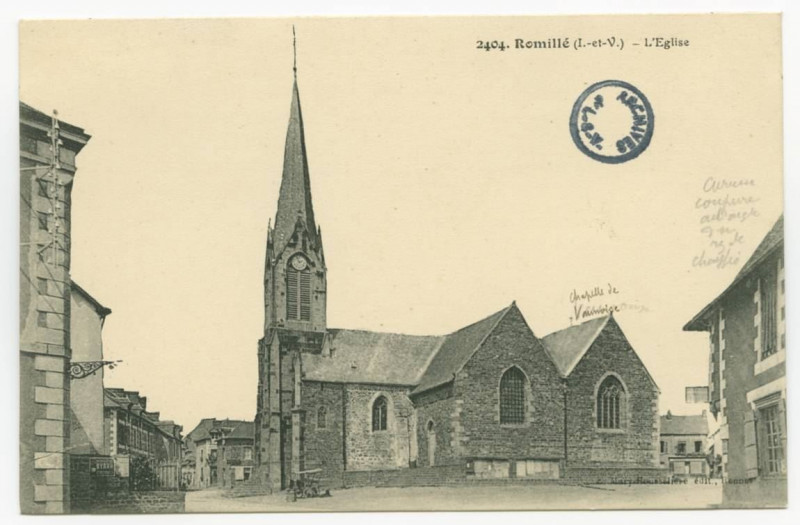 Carte postale ancienne 2404. Romillé (I.-et-V.) - L'Eglise