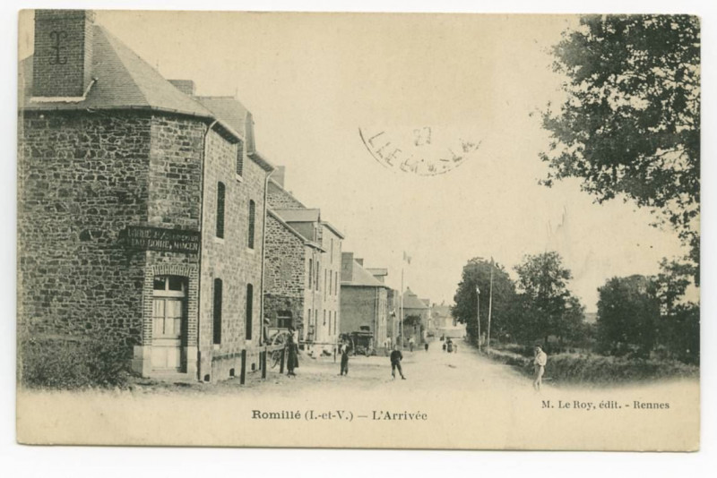 Carte postale ancienne Romillé (I.-et-V.) - L'Arrivée
