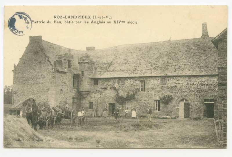 Carte postale ancienne Roz-Landrieux (I.-et-V.). - La Mattrie du Han, bâtie par les Anglais au XIV° siècle