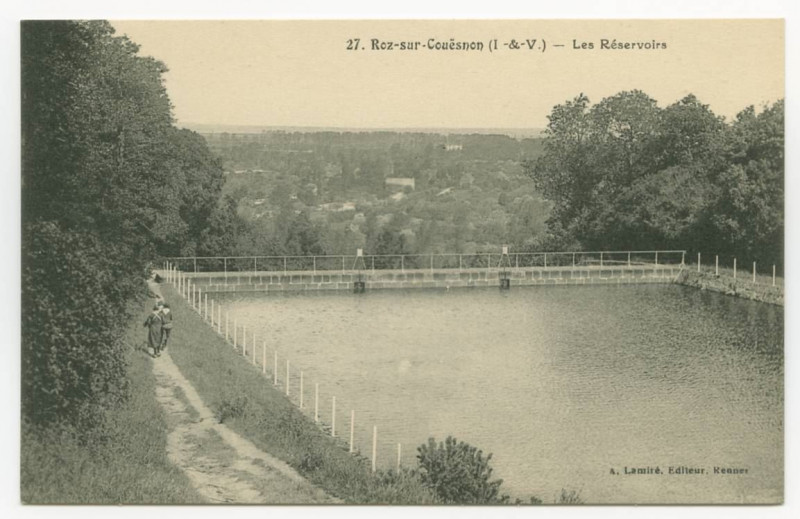 Carte postale ancienne 27. Roz-sur-Couësnon (I.-et-V.) - Les Réservoirs