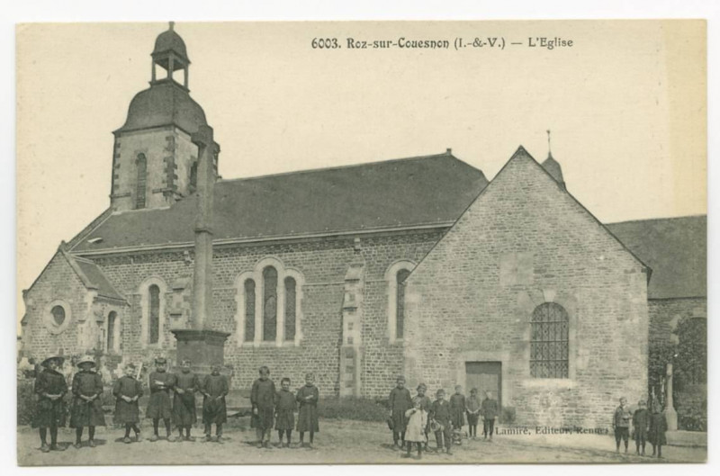 Carte postale ancienne 6003. Roz-sur-Couësnon (I.-et-V.). - L'Eglise