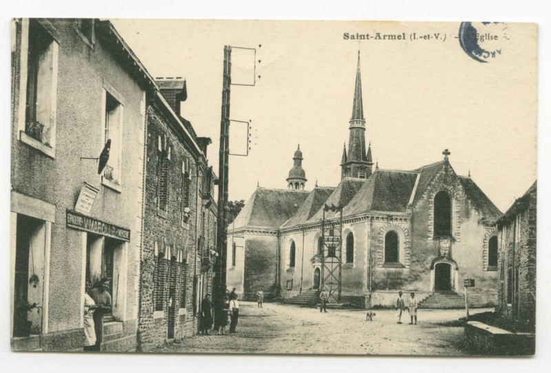 Carte postale ancienne L'Eglise à Saint-Armel