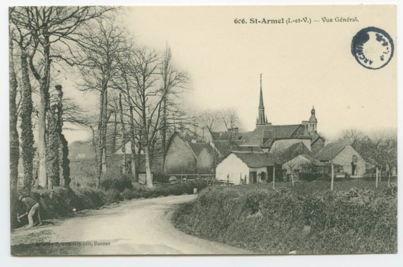Carte postale ancienne 606. St-Armel  ( I.-et-V.) - Vue Generale