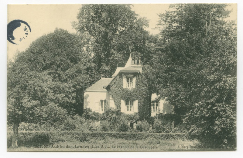 Carte postale ancienne 3800. Saint-Aubin-des-Landes ( I.-et-V.).- Le Manoir de la Gavouyère.