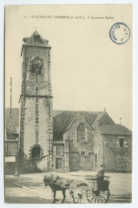 Carte postale ancienne 73. St-Saint-Aubin-Du-Cormier ( I.-et-V.).- L'Ancienne Eglise