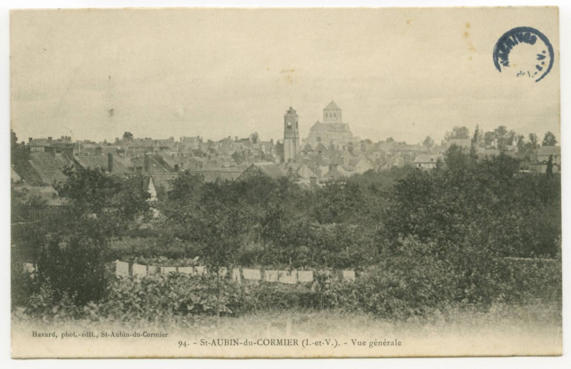 Carte postale ancienne 94.-   St-Aubin-du-Cormier ( I.-et-V.). - Vue Generale.