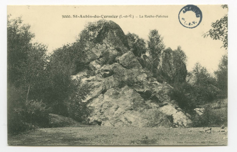 Carte postale ancienne 3000.-  St-Aubin-du-Cormier (I.-et-V.).- La Roche-Pointue