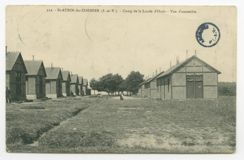 Carte postale ancienne 212.-   St-Aubin-du-Cormier (I.-et-V.).- Camp de la lande d'Ouée - Vue d'ensemble