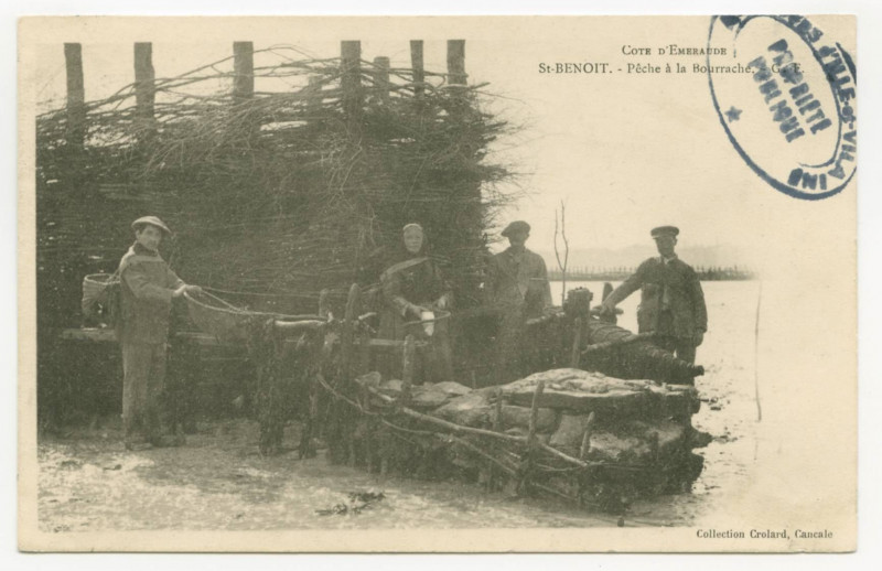 Carte postale ancienne St-Benoit. - Pêche à la Bourrache