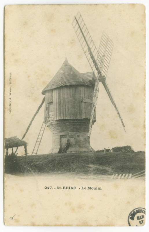 Carte postale ancienne 247.- St-Briac - Le Moulin.