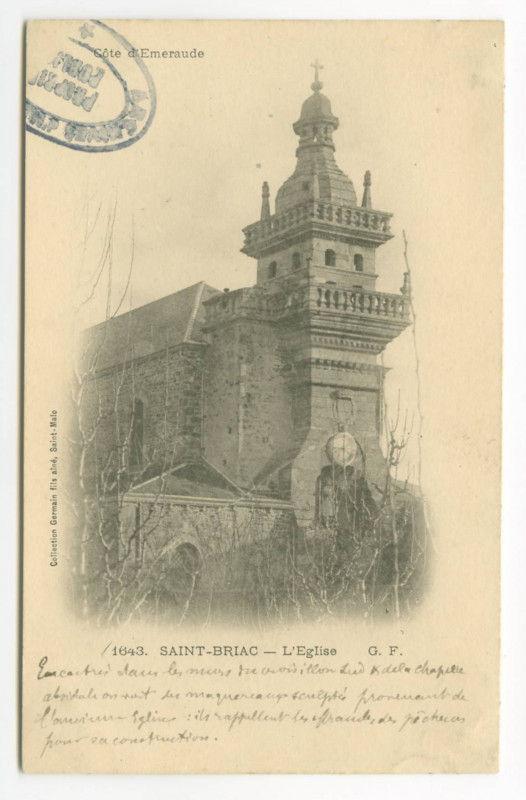 Carte postale ancienne 1643. Saint-Briac - L'Eglise G.F.