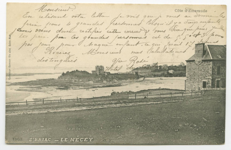 Carte postale ancienne 1862  St-Briac  - Le Necey