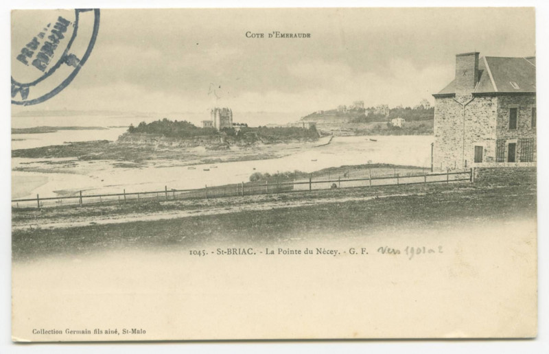 Carte postale ancienne 1045.-  St-Briac. - La Pointe du Nécey.-  G.F.